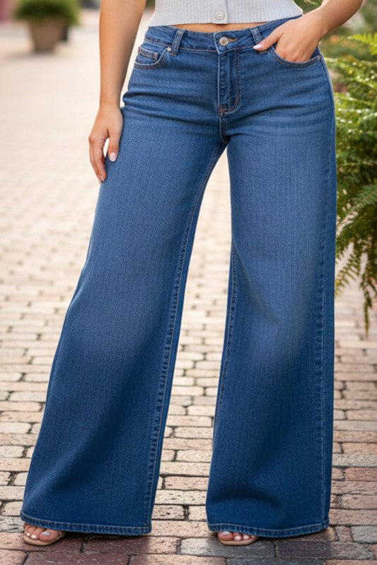 Wide Low Rise Jeans