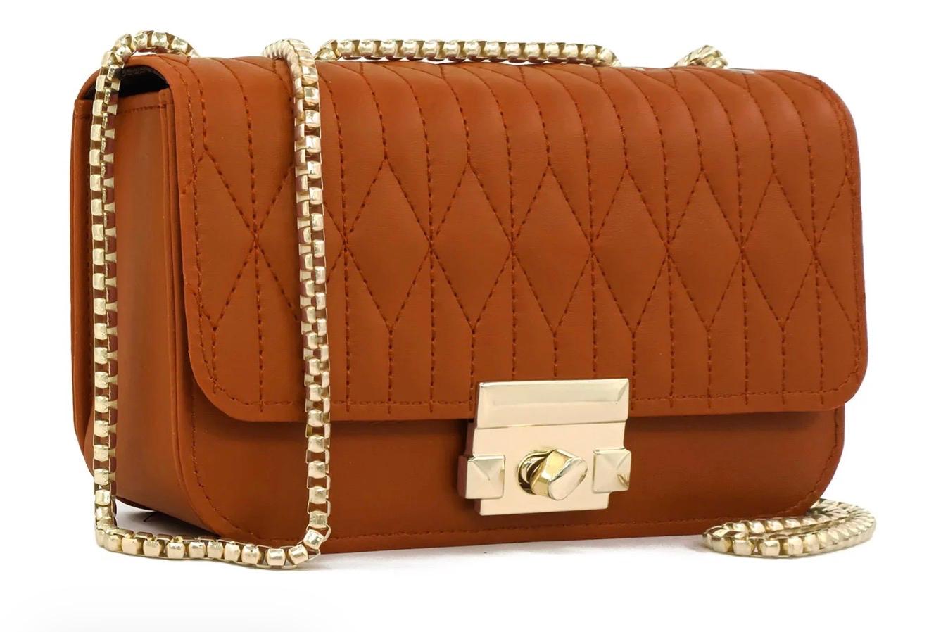Versatile Cross-Body To Clutch Handbag- chained straps