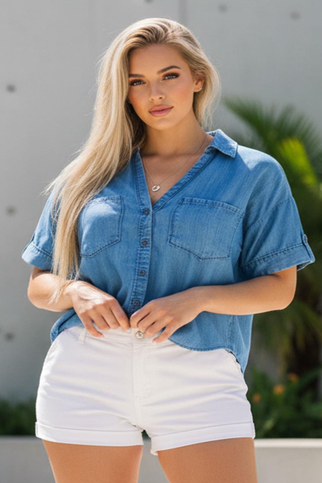 Button Up Denim top